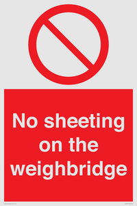 No sheeting on the weighbridge